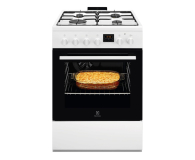Kuchenka gazowo-elektryczna ELECTROLUX LKK660222W Termoobieg, SteamBake, AquaClean, 60cm